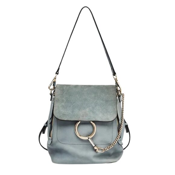 Chloe 2-Way Suede Calfskin Faye Bag - Picture 1 of 8